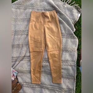 Abercrombie & Fitch Classic Vegan Faux Leather Camel Nude Brown Legging Pant MED